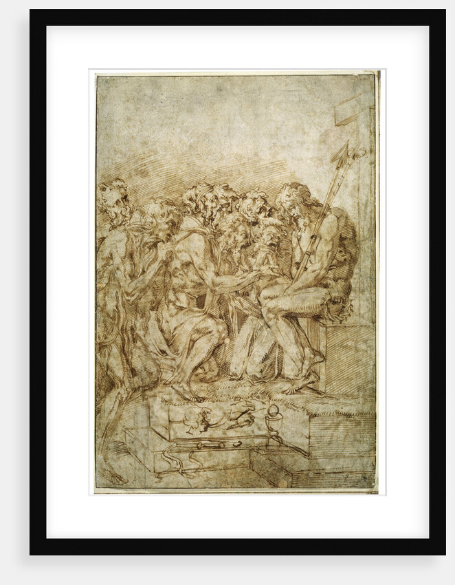 Christ with Symbols of Passions attended by seven Figures, early 16th century by Baccio Bandinelli