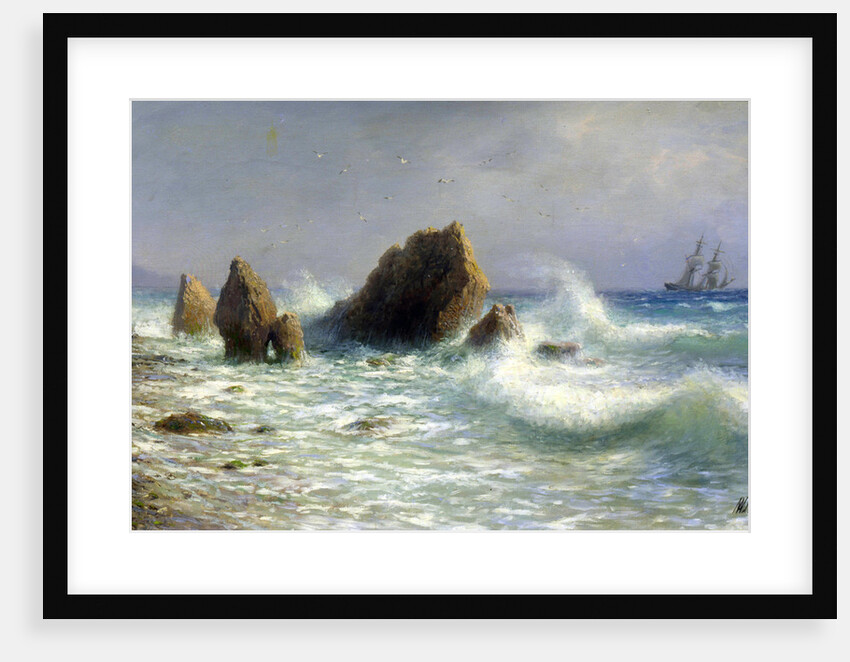 At the Livadia shore, 1895. by Lev Felixovich Lagorio