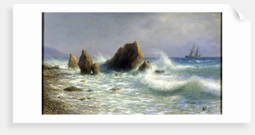 At the Livadia shore, 1895. by Lev Felixovich Lagorio