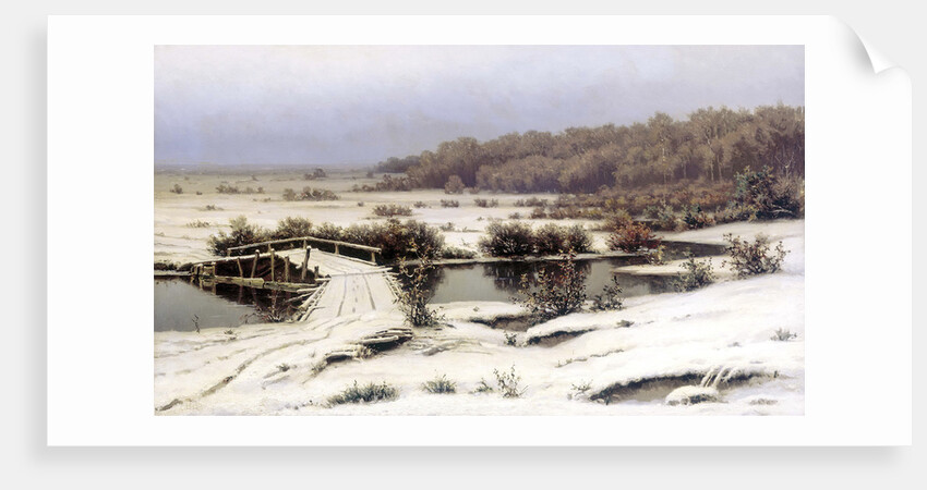 Early Snow, 1883. by Yefim Yefimovich Volkov