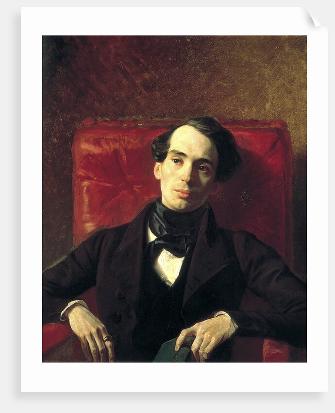 Portrait of the author Alexander Strugovshchikov,, 1840. by Karl Briullov