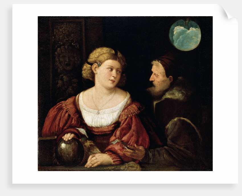 Seduction (Old Man and a Young Woman), 1515-1516. by Giovanni Cariani