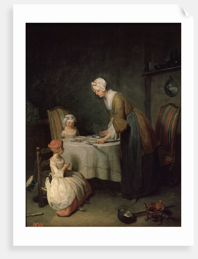 Grace Before Dinner (Le Bénédicité), 1744. by Jean-Simeon Chardin