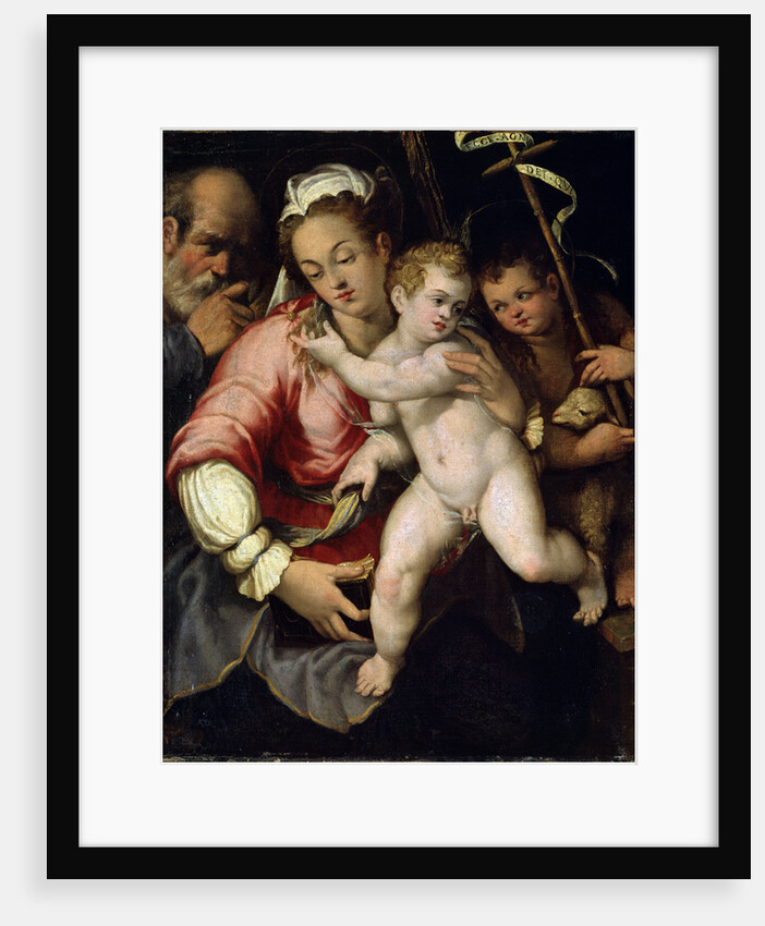 The Holy Family with John the Baptist, 16th century. by Unknown Old Master