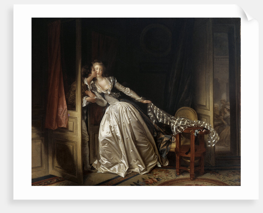 The Stolen Kiss, end 1780s. by Jean-Honore Fragonard
