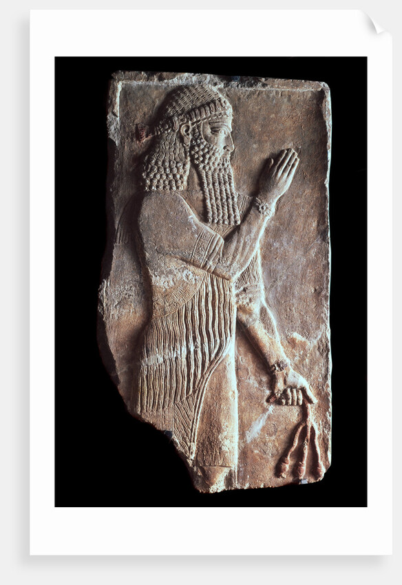Priest with a branch of pomergranate tree, 722-705 BC by Unknown