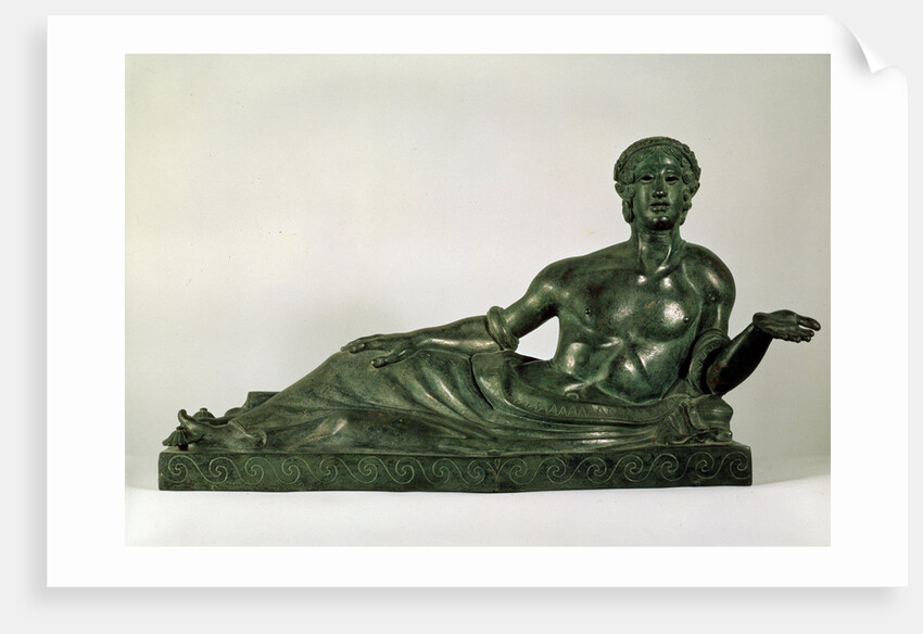 Cinerary Urn in the form of a reclining Youth (Etruria), early 4th century BC by Unknown