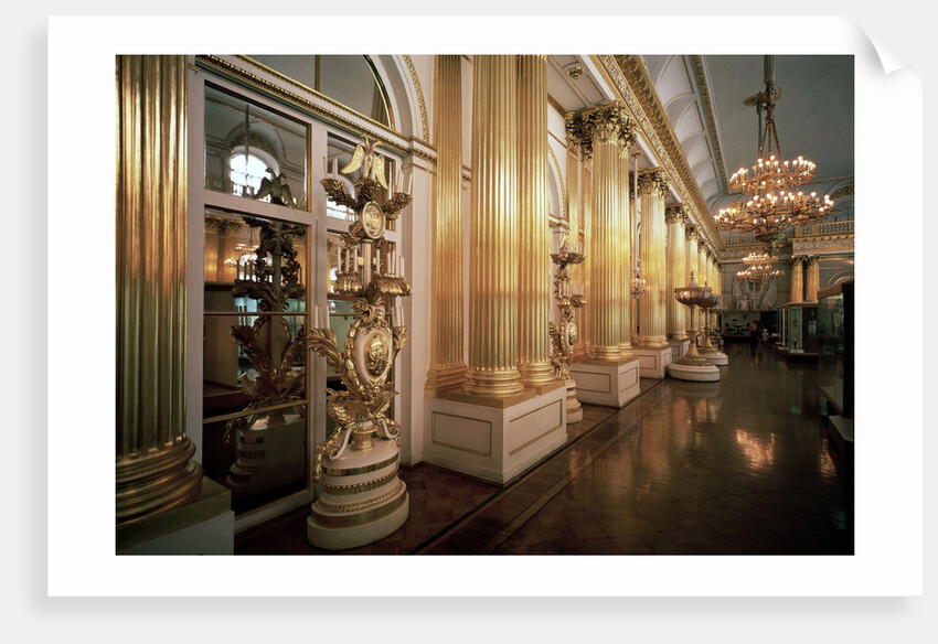The Heraldic Hall in the Winter Palace, 1839. by Vasily Stasov