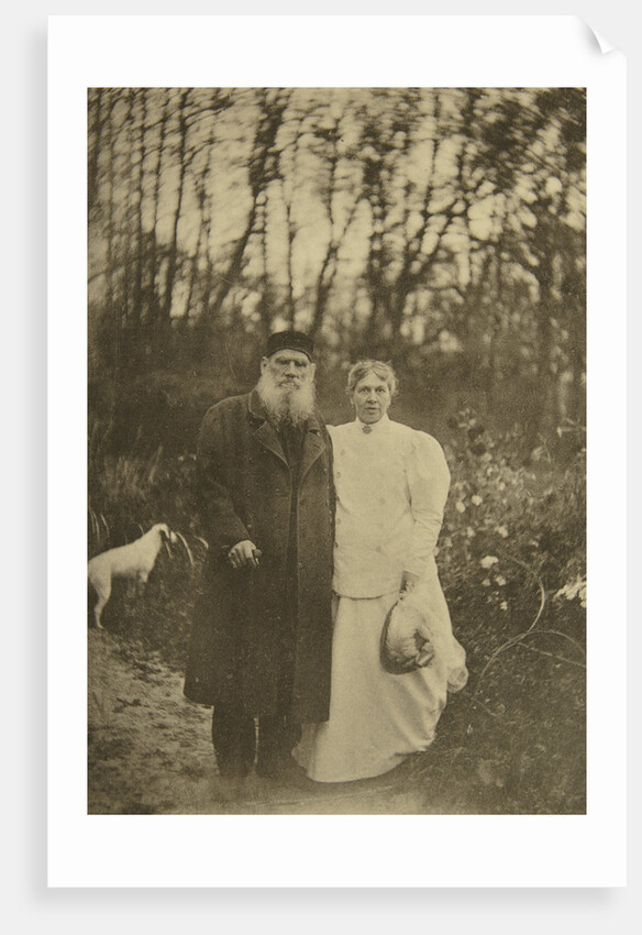 Russian author Leo Tolstoy and his wife Sophia Tolstaya, Russia, 1895 by Sophia Tolstaya