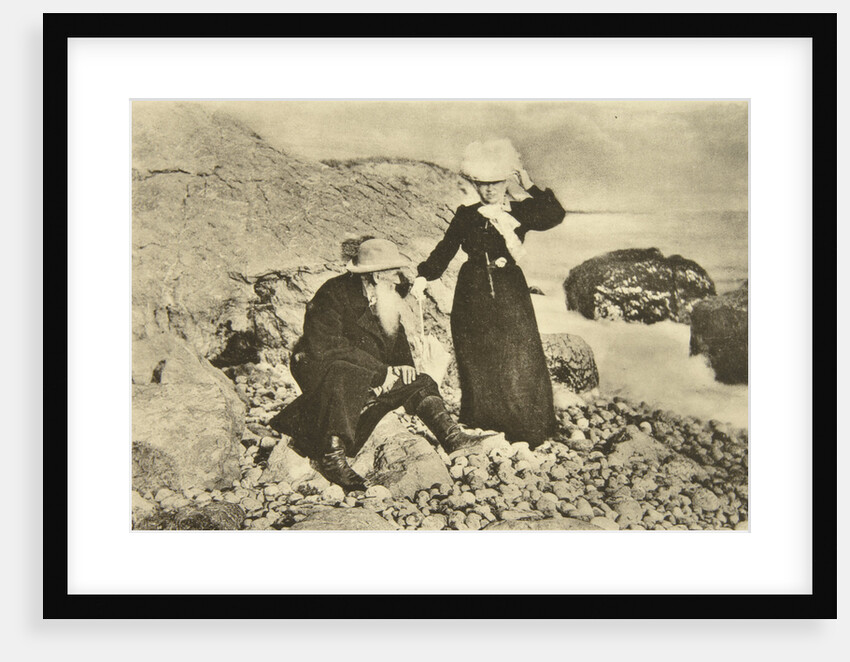 Russian author Leo Tolstoy and his wife Sophia by the Black Sea, Crimea, Russia, 1902 by Sophia Tolstaya