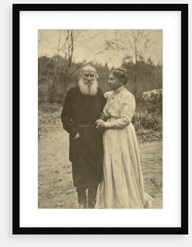 Russian author Leo Tolstoy and his wife, Sophia, Russia, 23 September 1910. by Sophia Tolstaya