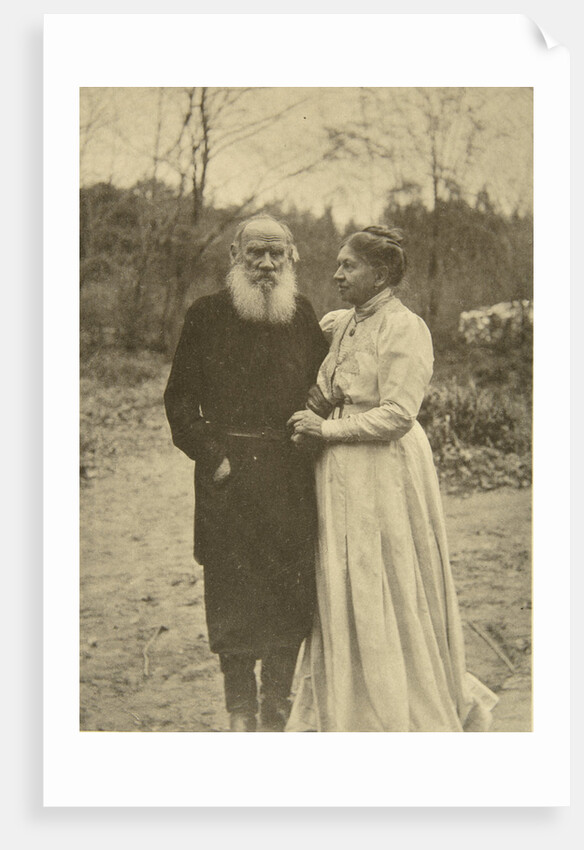Russian author Leo Tolstoy and his wife, Sophia, Russia, 23 September 1910. by Sophia Tolstaya