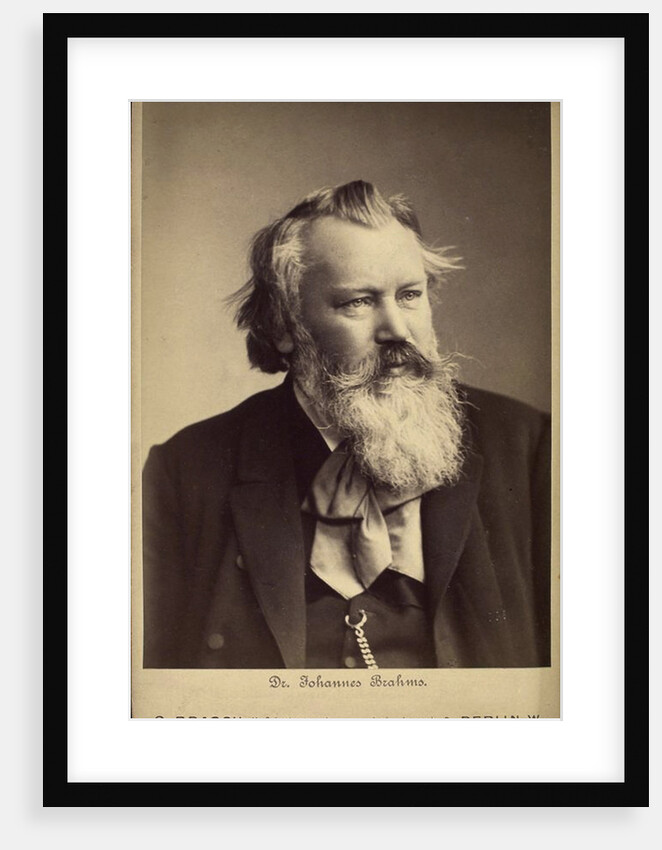 Johannes Brahms, German composer and pianist, 1889 by C Brasch