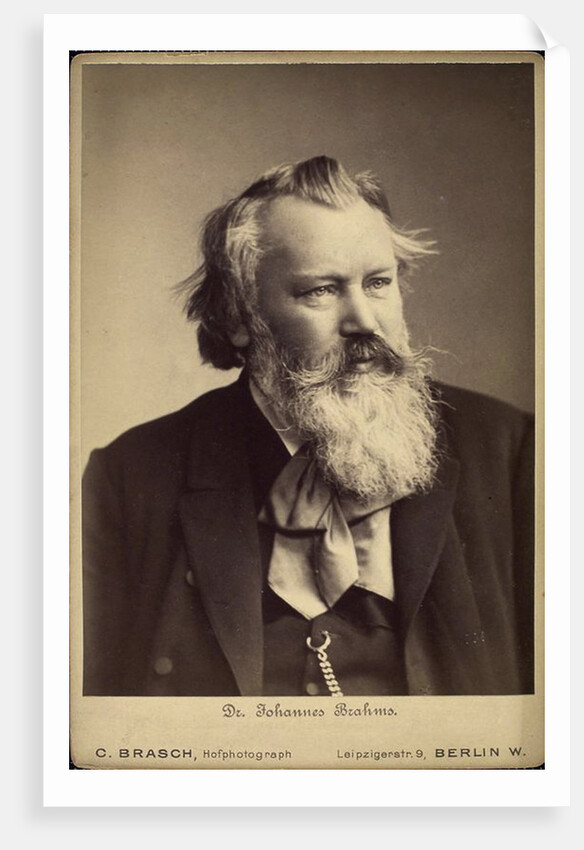 Johannes Brahms, German composer and pianist, 1889 by C Brasch