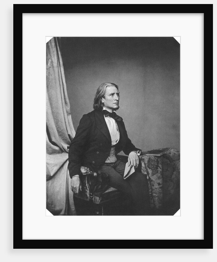 Franz Liszt, Hungarian composer and pianist, c1860 by Franz Hanfstaengl