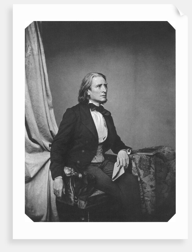 Franz Liszt, Hungarian composer and pianist, c1860 by Franz Hanfstaengl