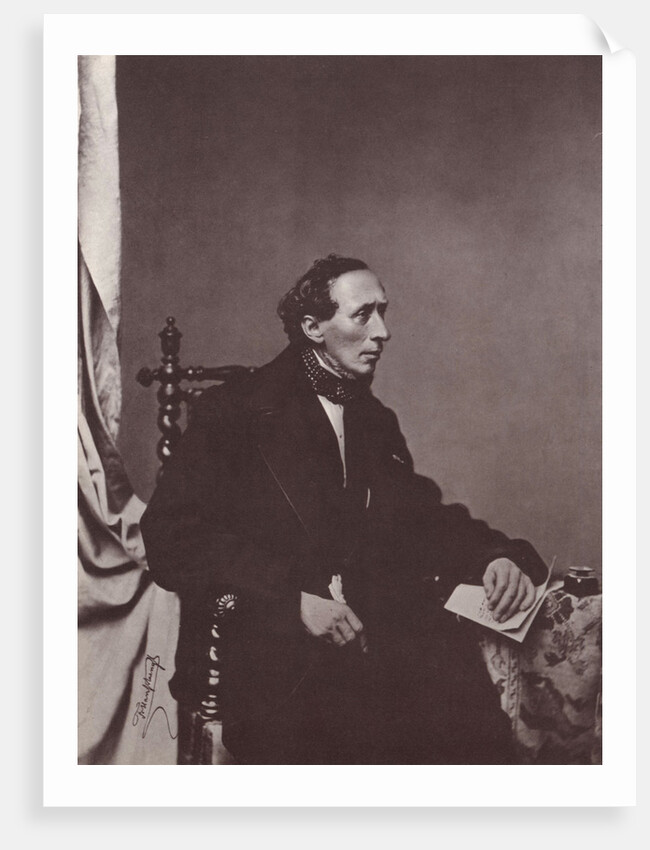 Hans Christian Andersen, Danish author, 19th century by Franz Hanfstaengl
