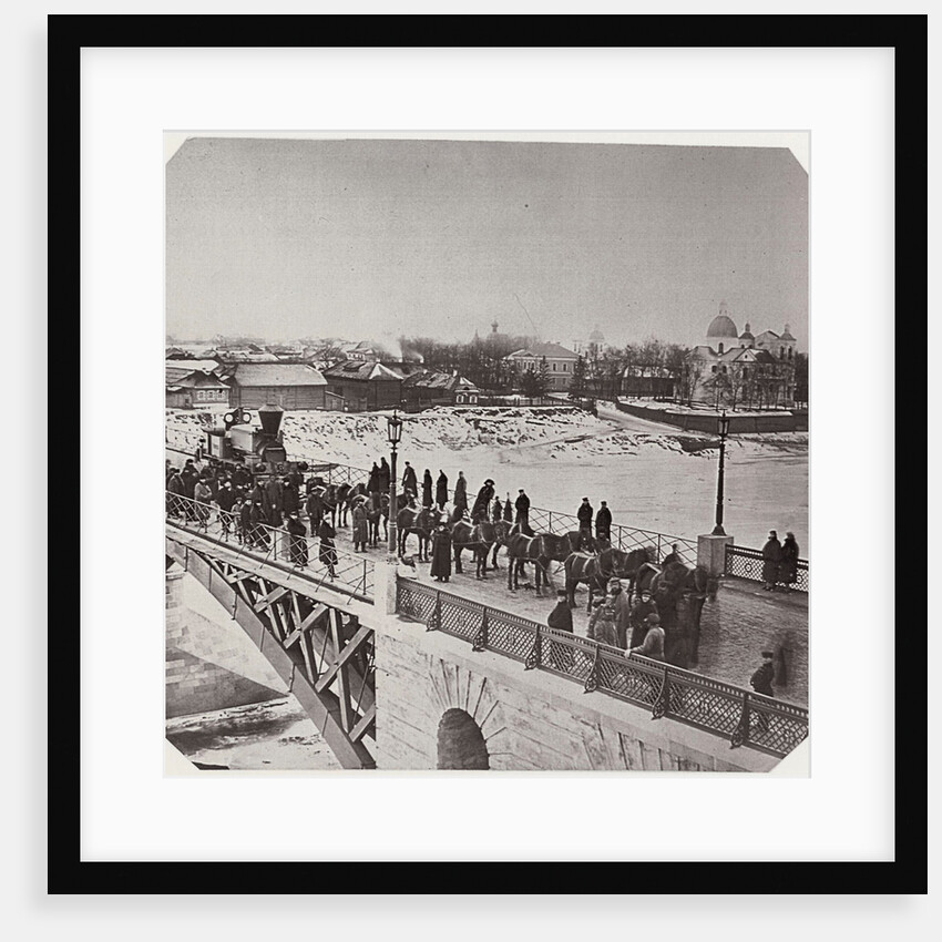 First locomotive on the Oryol (Orel) Railway, Vitebsk, Russia, 1867 by Sigismund Yurkovsky