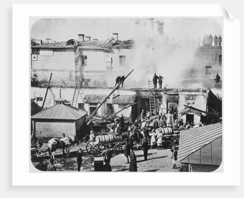 Fire in Moscow, Russia, 1872 by Unknown