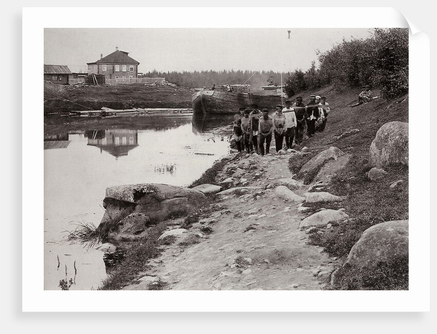 Barge haulers on the Volga, Russia, c1895 by Unknown