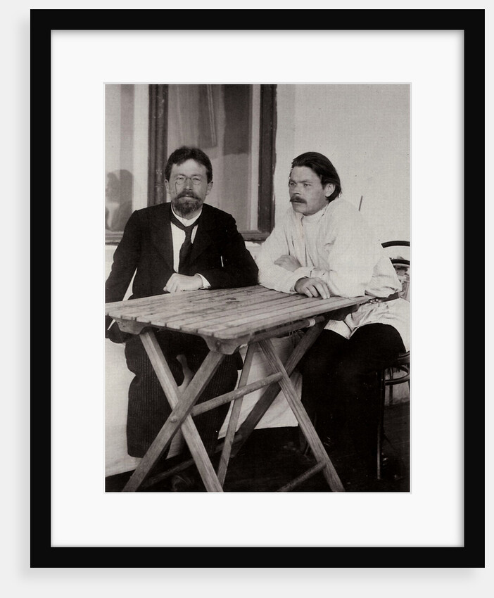 Anton Chekhov and Maxim Gorky, Russian authors, 1900. by Leonid Sredin
