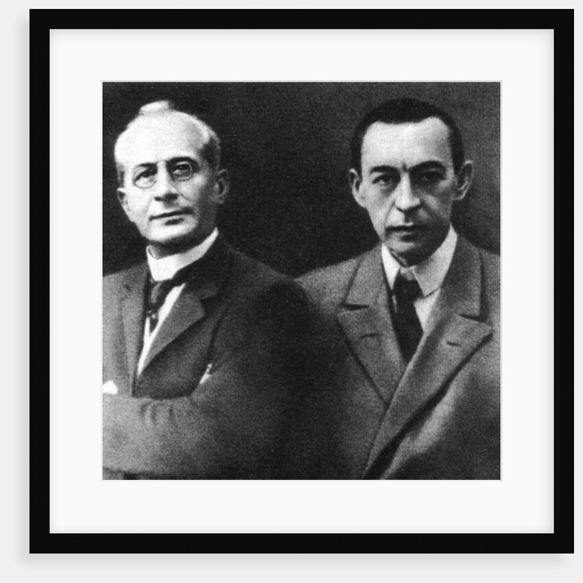 Russian conductor Alexander Siloti and composer Sergei Rachmaninov, early 20th century by Unknown