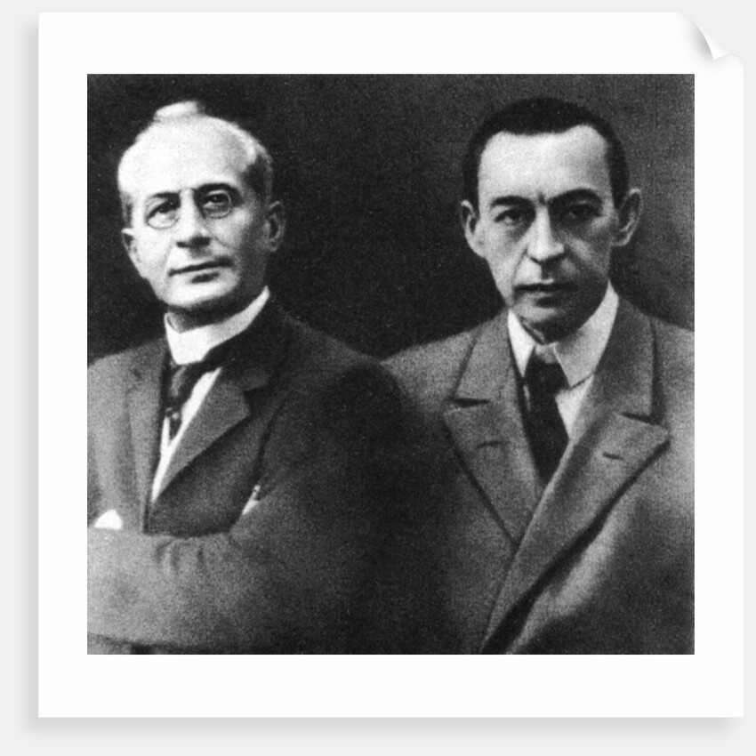 Russian conductor Alexander Siloti and composer Sergei Rachmaninov, early 20th century by Unknown