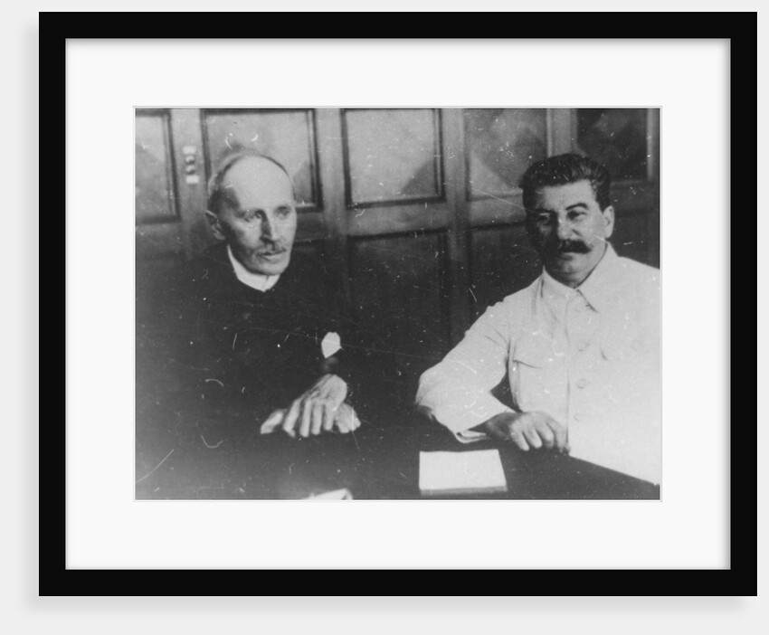 Soviet leader Josef Stalin with French writer Romain Rolland, Moscow, USSR, 28 June 1935 by Unknown