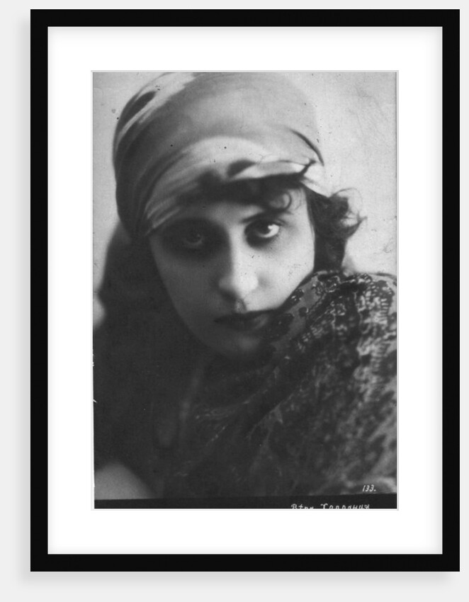 Vera Kholodnaya, Russian silent film actress, 1916 by Unknown