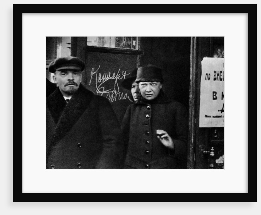Russian Bolshevik leader Vladimir Lenin and his wife, Nadezhda Krupskaya, Russia, 1922 by Unknown
