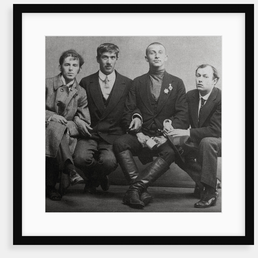 Osip Mandelstam, Korney Chukovsky, Benedikt Livshits and Yury Annenkov, 1914 by Karl Karlovich Bulla