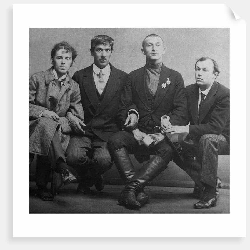 Osip Mandelstam, Korney Chukovsky, Benedikt Livshits and Yury Annenkov, 1914 by Karl Karlovich Bulla
