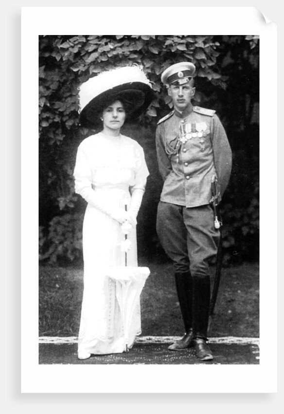 Princess Helen of Serbia with her husband Prince John Constantinovich of Russia, c1915 by Anonymous