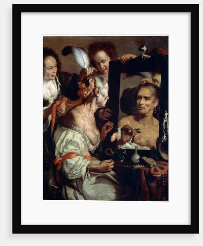 Old Coquette (Vanitas), after 1630. by Bernardo Strozzi