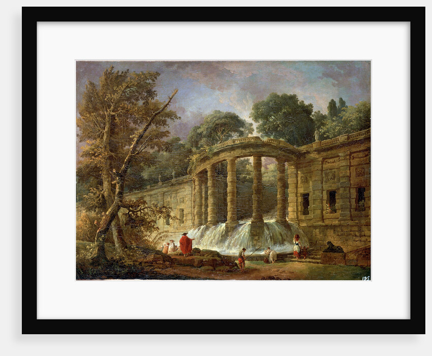 Pavilion with the Cascade, 1760. by Hubert Robert