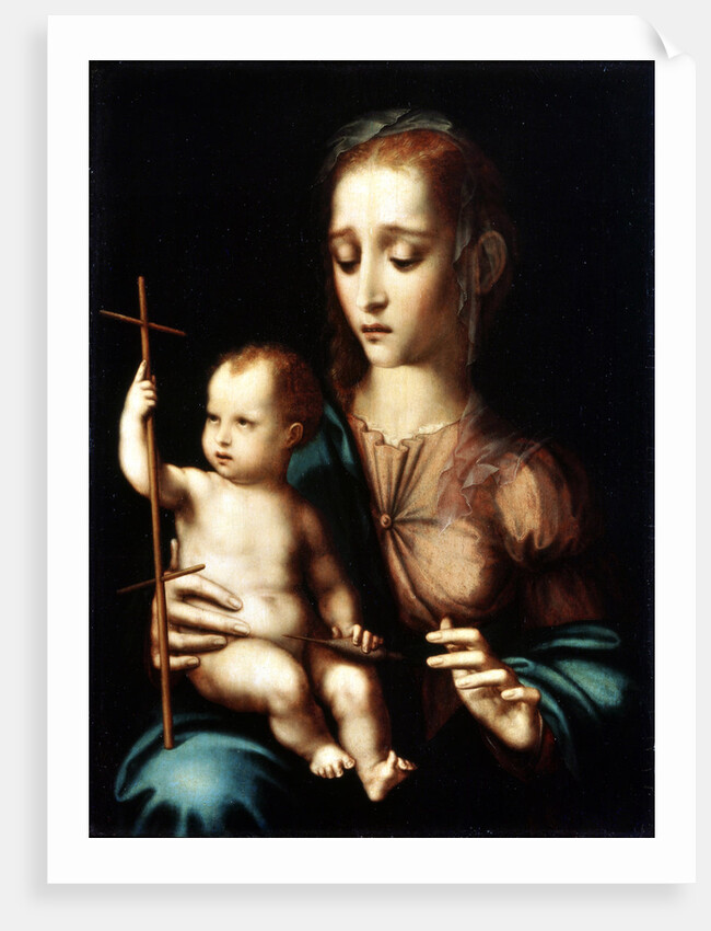 Madonna and Child with a Cross-shaped Distaff, 1570s by Luis de Morales