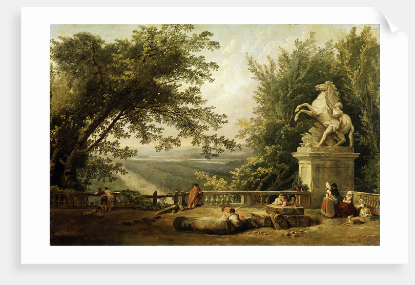 Terrace Ruin in a Park, c1780. by Hubert Robert