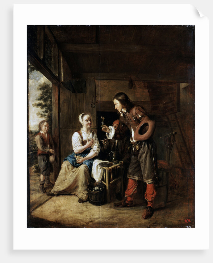 Warrior and Servant, 1653. by Pieter de Hooch