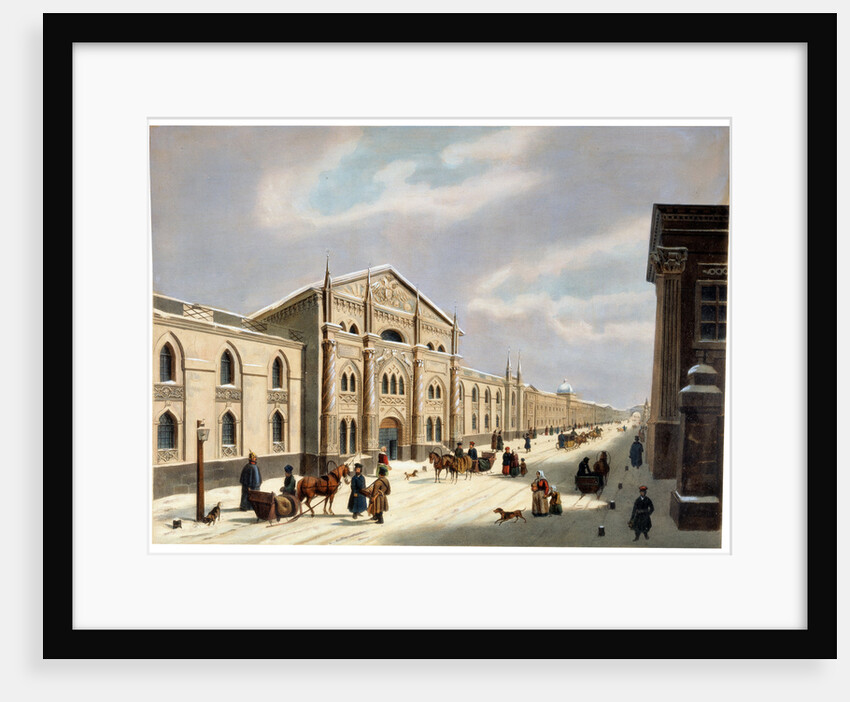 The Synodal Printing House, Nikolskaya Street, Moscow, Russia, 1840s. by Anonymous