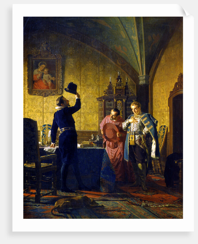 False Dmitry takes an oath of allegiance to King Sigismund III Vasa, 1874. by Nikolay Nevryov