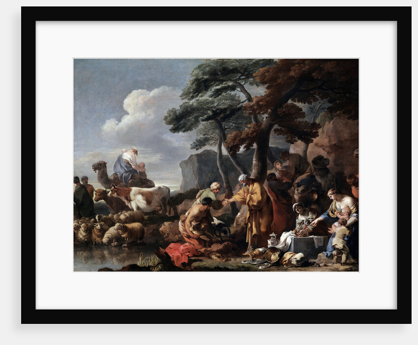 Jacob burying the strange gods under the oak by Shechem, 17th century by Sébastien Bourdon