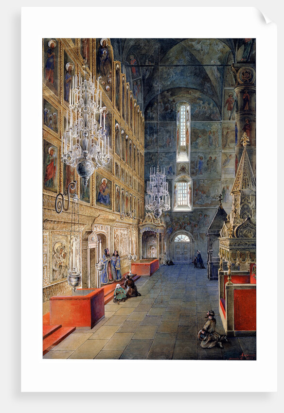 Interior in the Assumption Cathedral in the Moscow Kremlin, 1819 by Fyodor Yakovlevich Alexeev