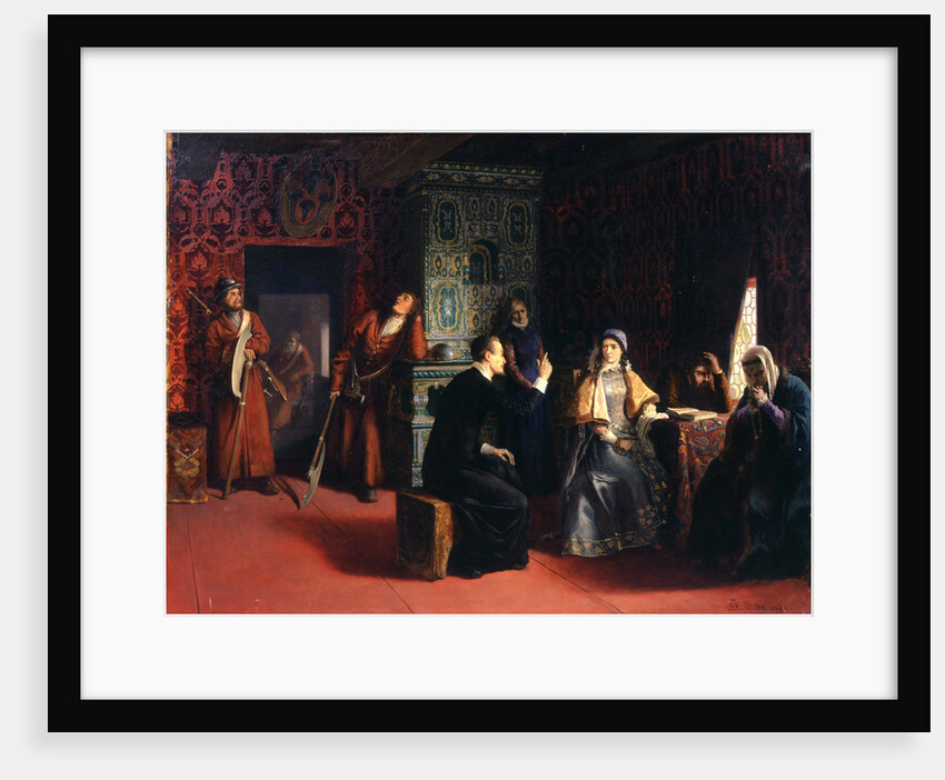 Marina Mniszech with her Father under Arrest, 1883. by Mikhail Petrovich Klodt