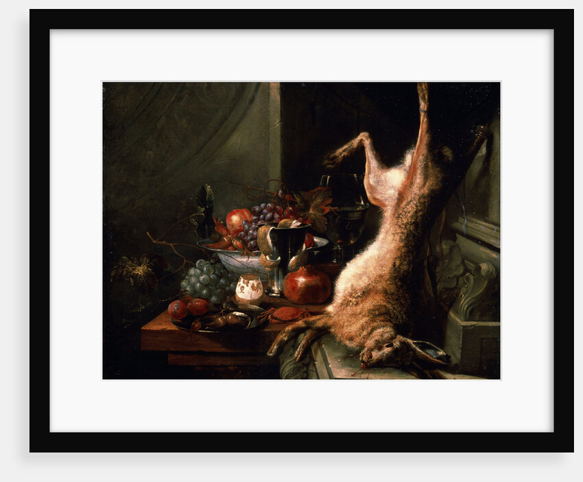 Still life with a Hare, c1680s. by Jan Baptist van Moerkerke