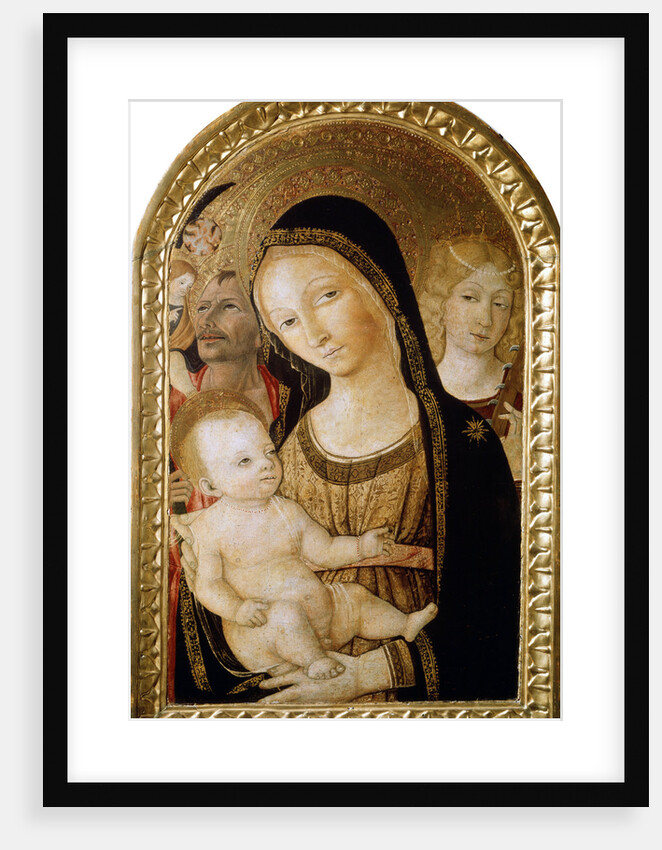 Madonna and Child with Saints Catherine and Christopher, 15th century. by Matteo di Giovanni