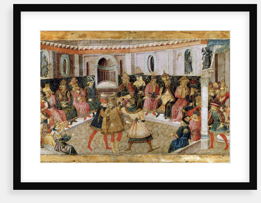 The Assassination of Julius Caesar, 15th century. by Apollonio di Giovanni di Tommaso