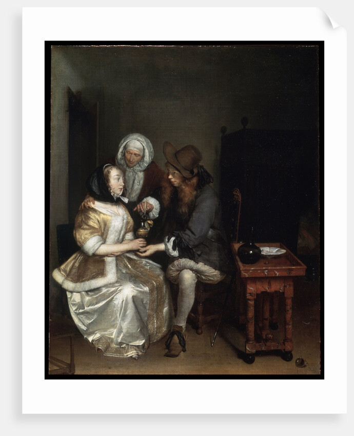 A Glass of Lemonade, 1660s. by Gerard Terborch II