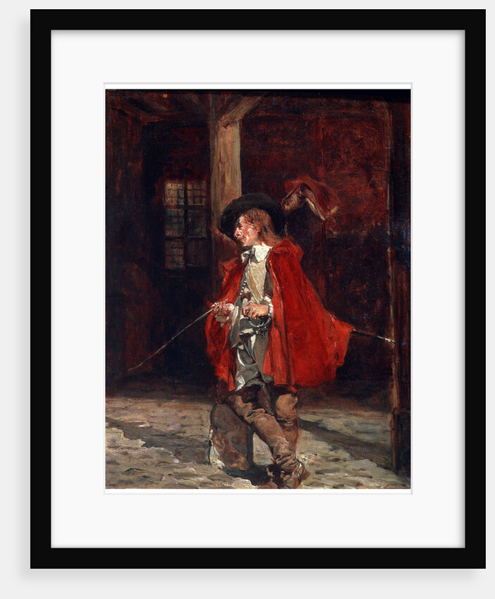 Bretteur (Swordsman) in a Red Cloak, 19th century by Jean Louis Ernest Meissonier