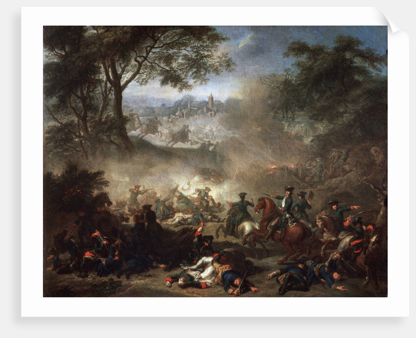 The Battle of Lesnaya, 1717. by Jean-Marc Nattier