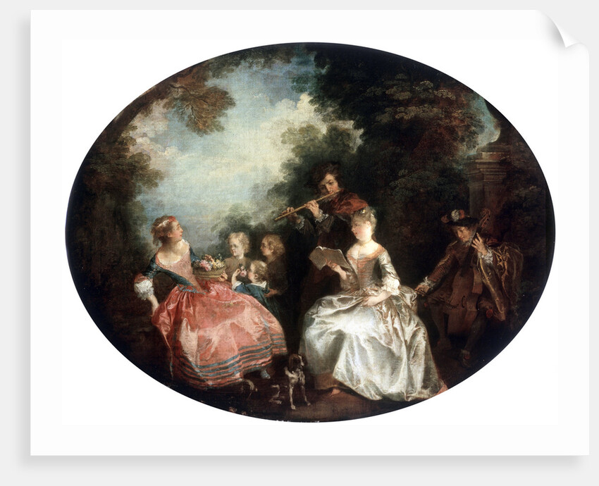 Concert in a Park, 18th century. by Nicolas Lancret